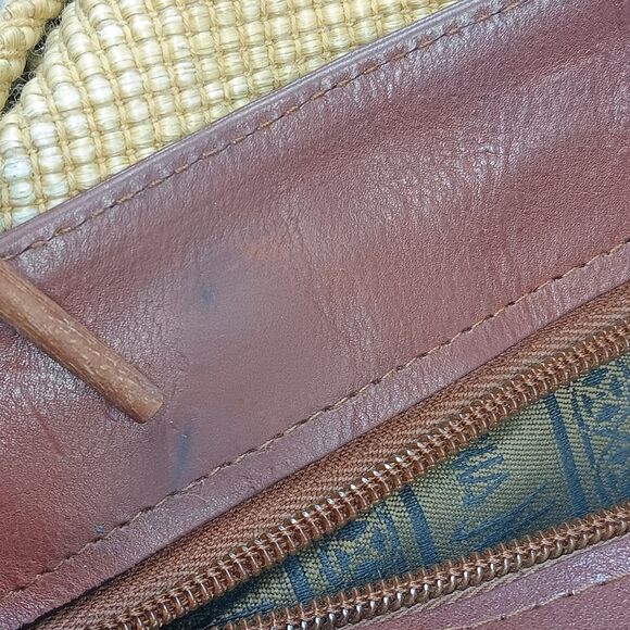 Neiman Marcus Collection Boho Peasant Shoulder Bag Purse Brown Beige VTG - Picture 7 of 9